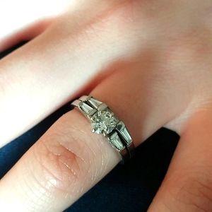 White Gold Diamond ring set